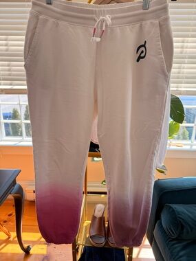 Peloton Pink and Purple Ombre to White women’s Sweatpants